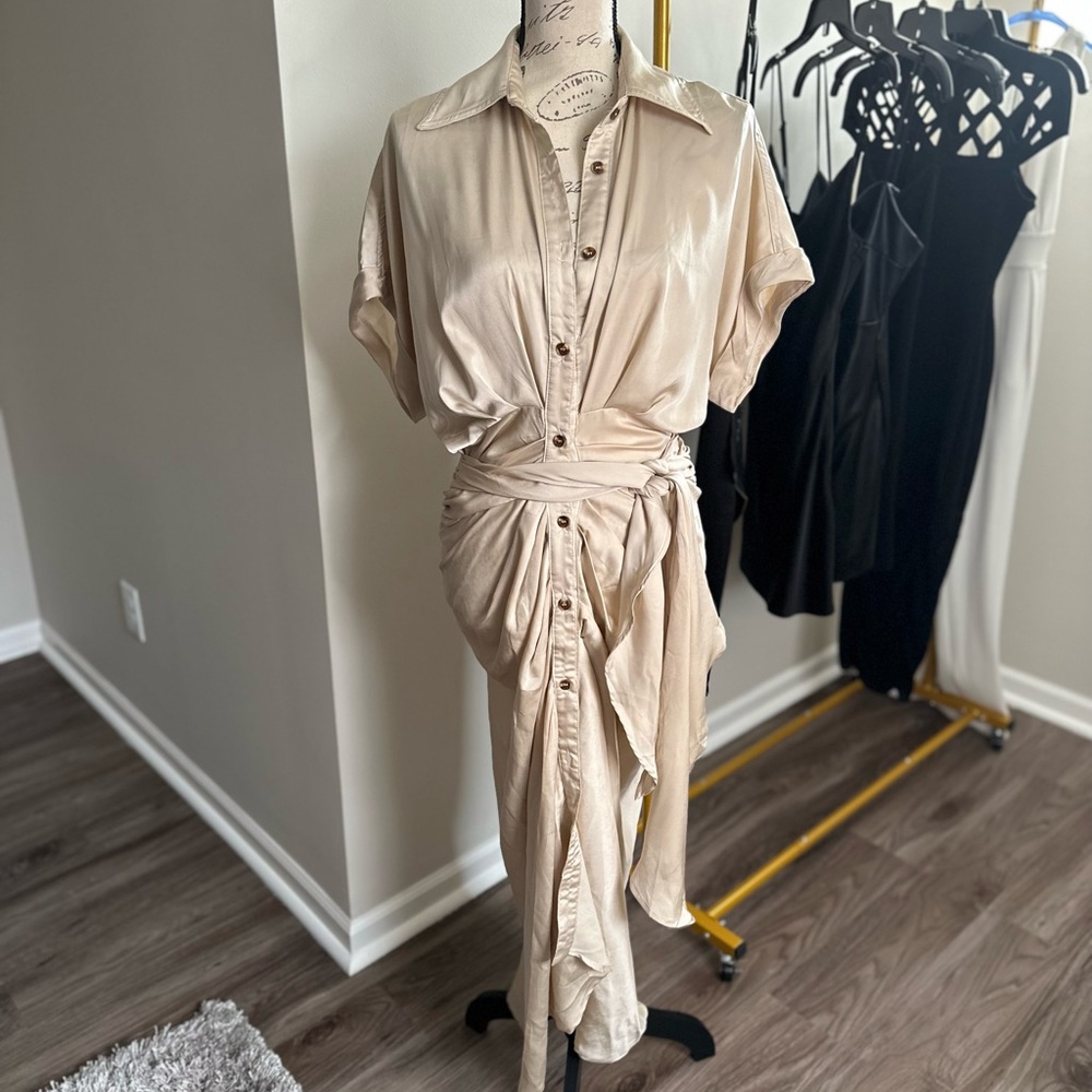 Stuck In The City Satin Midi
